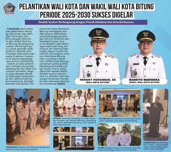 Bupati dan Wakil Bupati Bitung Periode 2025-2030